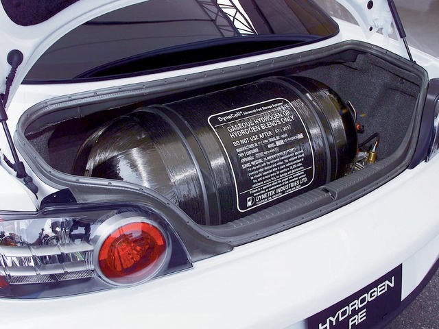 Баллон для водорода в багажнике авто